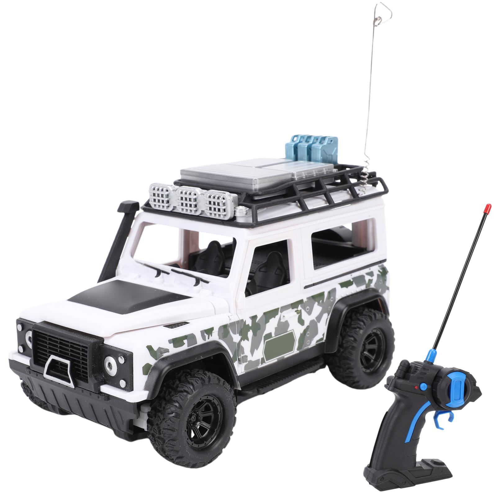 

1 24 RC Car, Remote Control Off Road Car for Kids, Electric Climbing Toy Vehicle with LED Lights and Sound, All Terrain White белый