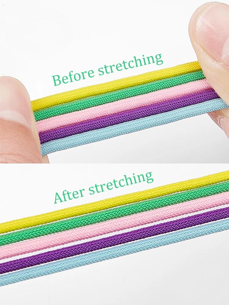 New No Tie Shoeaces Elastic Round Tieless Shoe Laces Sneakers Spring Lock Shoelace Quick Without Ties Shoes Lace for Kids Adult