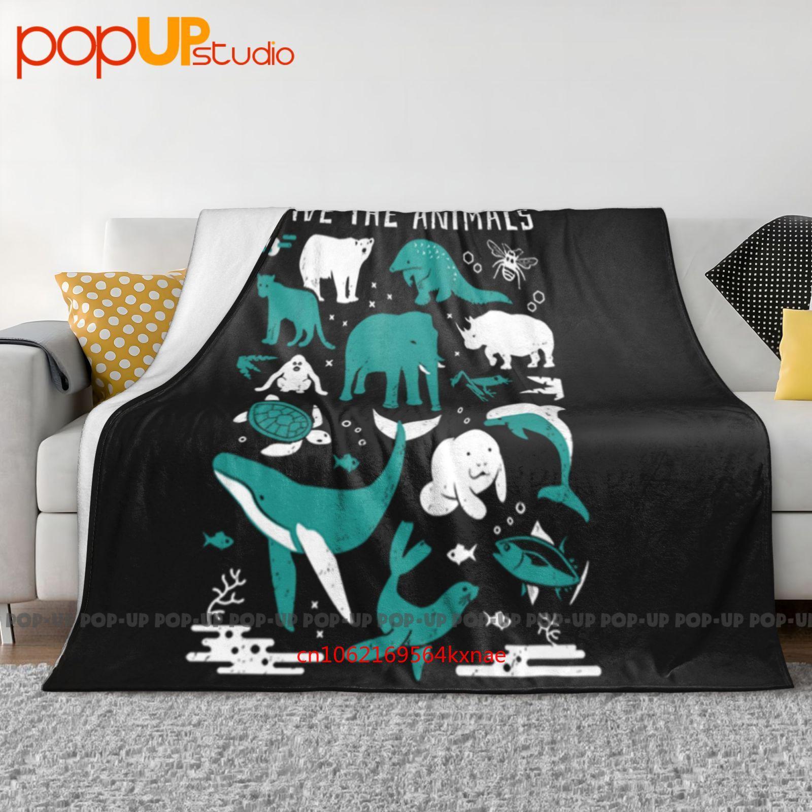 Save The Animals , Endangered Animals Pet Lover Ultra-Soft Blanket Quilt Winter Sofa Cover Bed Covers 30x40in