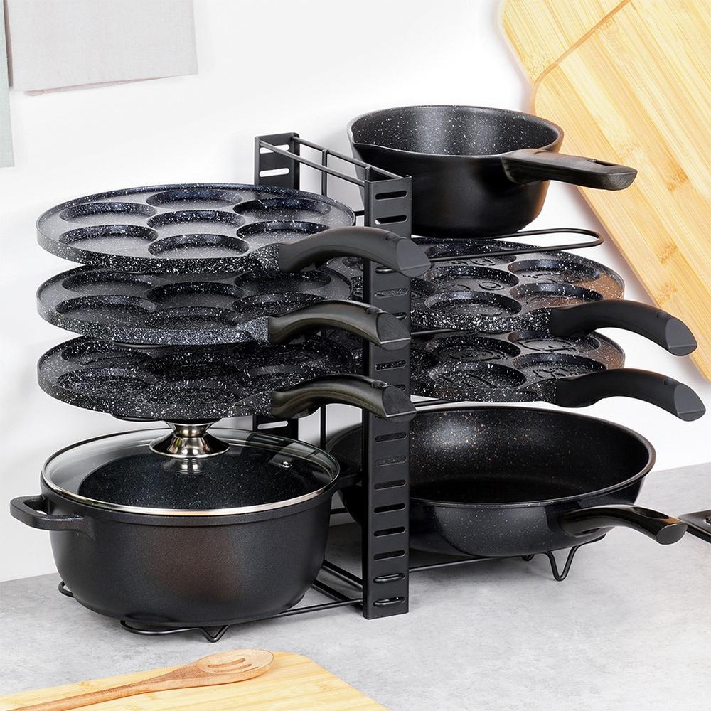 Kitchen Rack Organizer Shelf For Pots, Pans, Lids, Plates