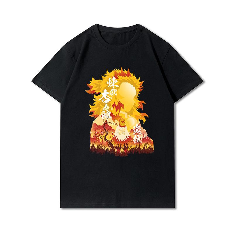 

Summer Men s Clothes Printed Soft Unisex Cotton Tees Anime Summer Blouse T-Shirts Men s Fashion Tops XXXL чорний