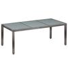 VidaXL Mobilier à dîner de jardin 9pcs et coussins Résine tressée Gris