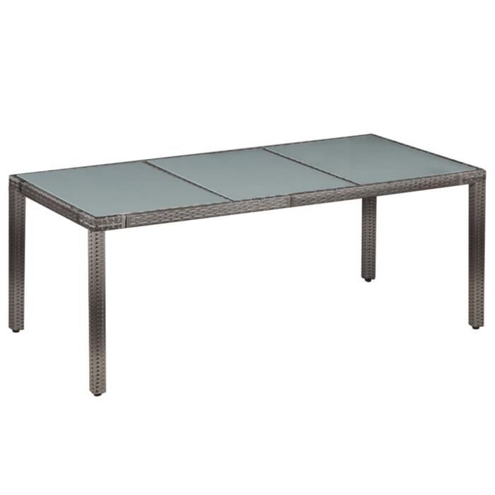 VidaXL Mobilier à dîner de jardin 9pcs et coussins Résine tressée Gris