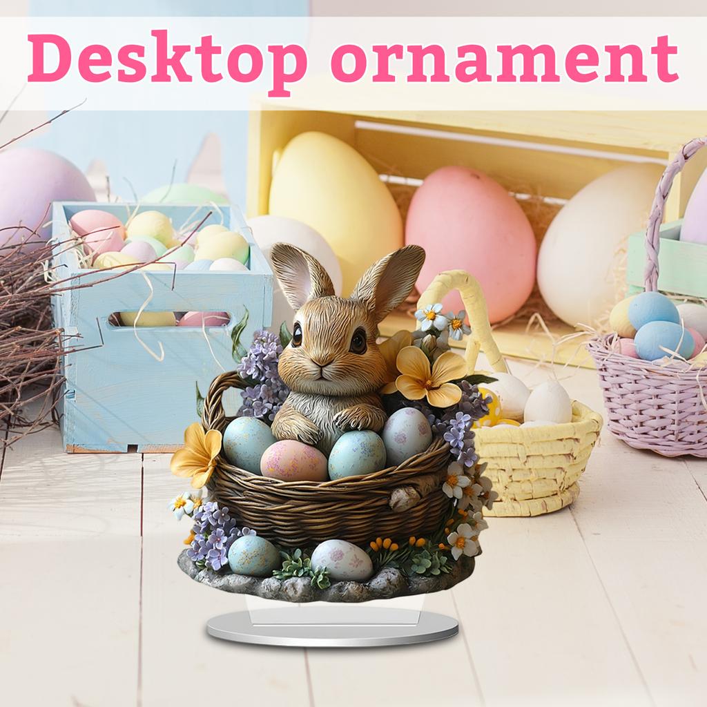2D Easter Bunny Easter Egg Acrylic Ornament Home Decor