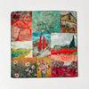 Wool Scarf Women'S Spring Summer Foreign Style Fashion Double-Sided Two-Color Shawl Silk Wool Small Square Scarf