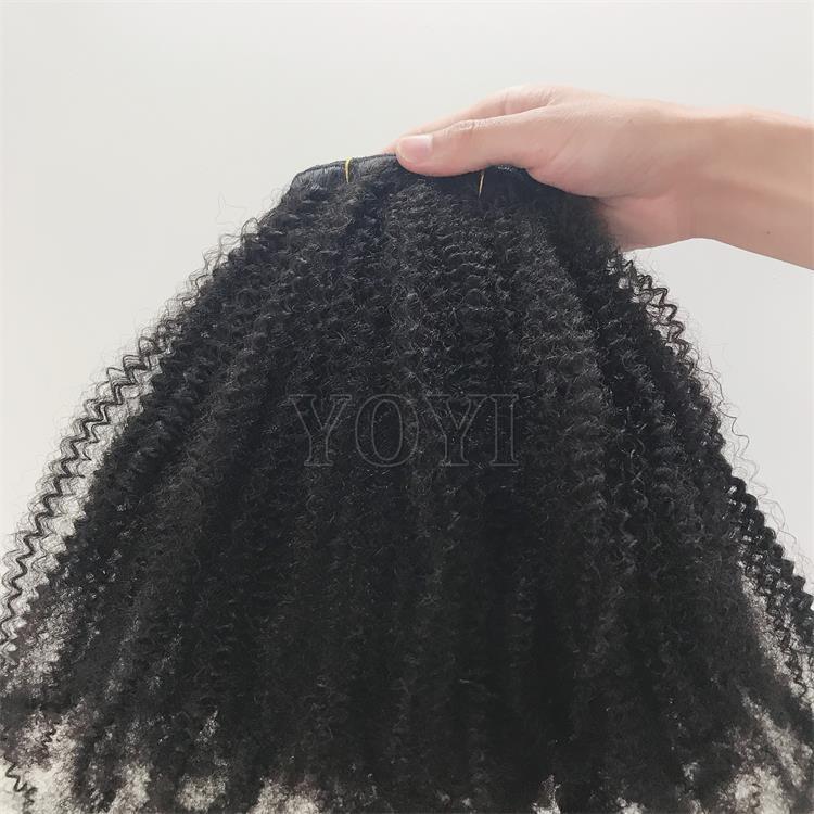 Kinky Straight Virgin Remy Brazilian Hair Drawstring Ponytail Extensions Clip in Pony Tail Women Hairpiece Long Water Wave Afro