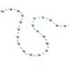 Vintage High Quality Blue Natural Stone Turquoise Beads Chain Necklace, Fashion Party Daily Neck Jewelry for Women Gift