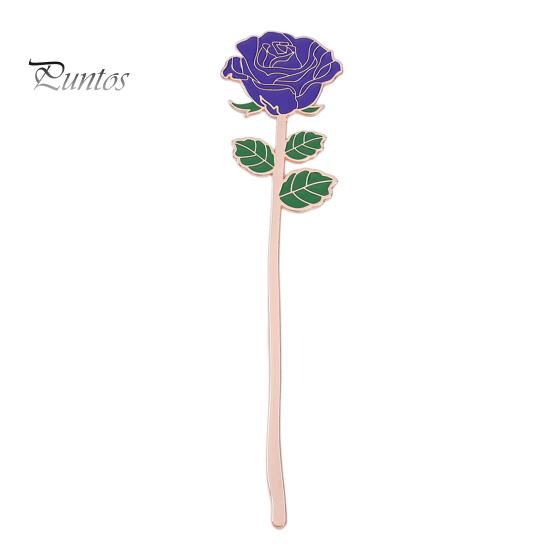 

Закладка в виде розы, изысканный металлический держатель для страниц книги, подарок учителю для любителей чтения, День святого Валентина синий