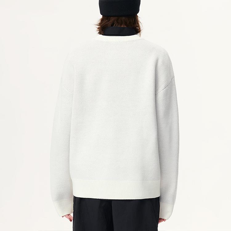 New FILA Have A Good Time Collection Sweaters Unisex Vanilla White F11U149401F-IV