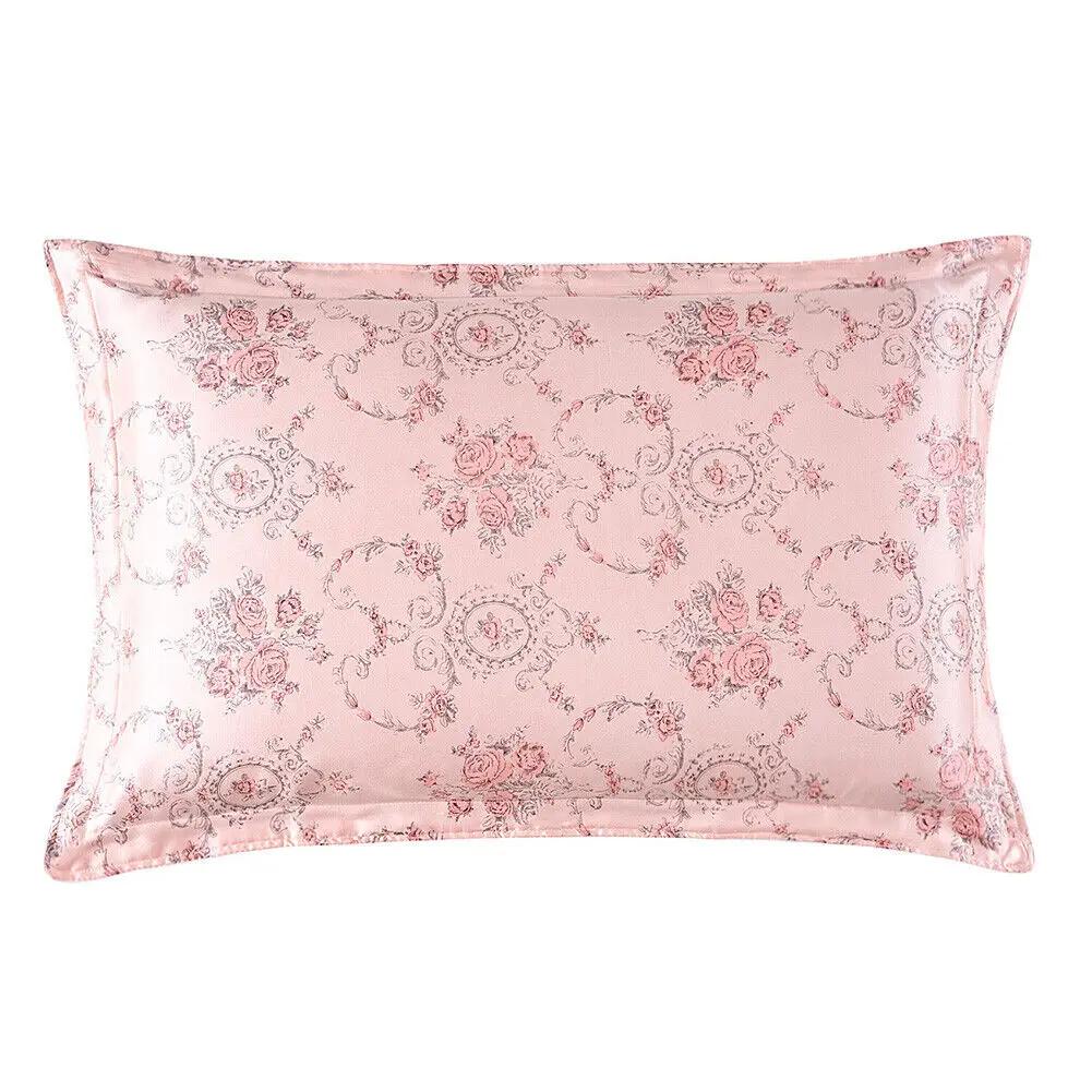 Pure Mulberry Silk Floral Pillowcase 25Momme Genuine Silk Retro Floral Pillowcover Home Cojines Soft Sofa Chair Coussin
