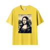 Vintage Mona Lisa Headphones Funny Disgust Face Parody Art T Shirts Unisex Unisex Casual Cotton Fashion T Shirt Short Sleeve Tshirt