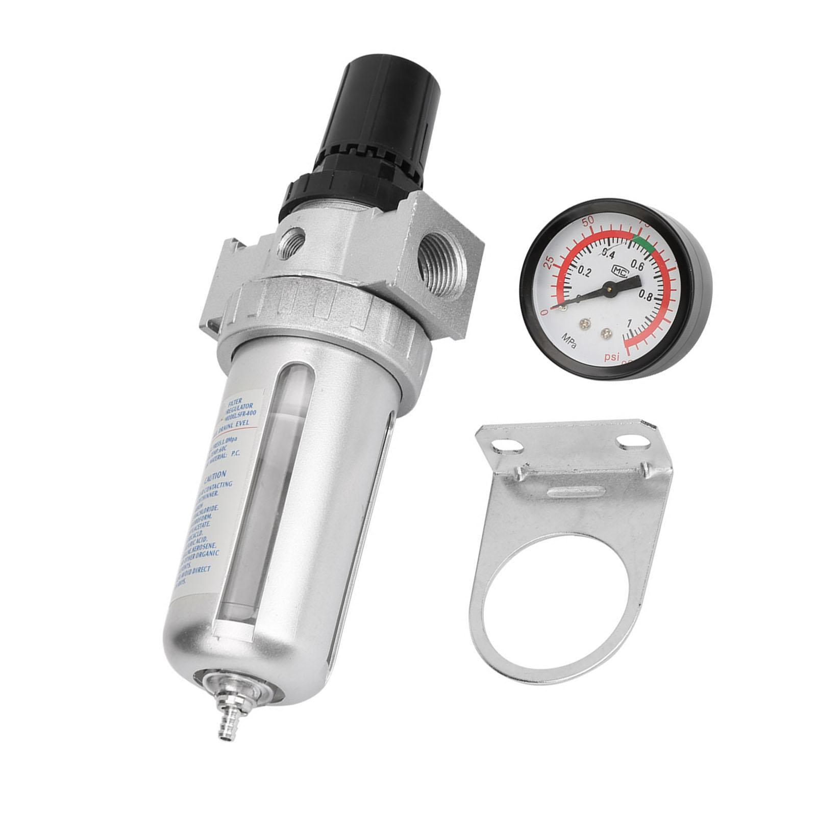

BSP 1 2 Air Compressor Moisture Water Trap Filter Regulator with Mount Connection білий