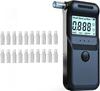 High-precision Breathalyzer, Equipped with an LCD Digital Display and Comes with 20 Mouthpieces Black