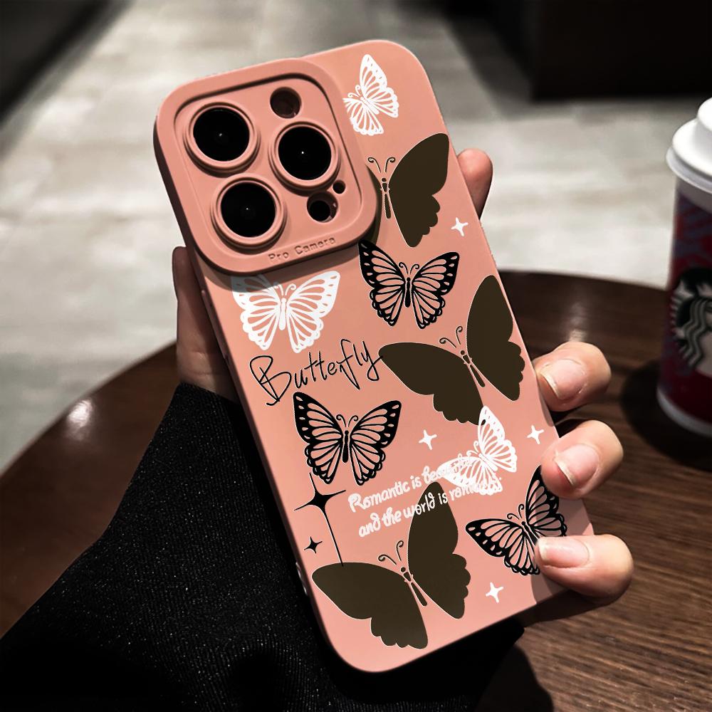 Flower Pattern Phone Case For iPhone 13 12 11 17 16 15 14 Pro Max For iPhone 14 16 15 7 8 Plus XS XR X Shockproof Silicone Cover