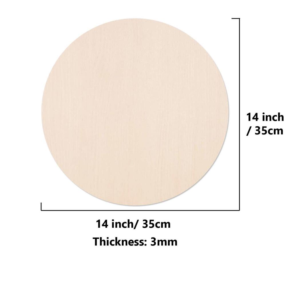 Diy Wood Disc Laser Cutting Poplar Disc Children Handmade Round Wood Chips Teaching Aids