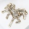 Rhinestone Horse Brooch for Women Animal Lapel Pins Party Accessories New Year Gifts