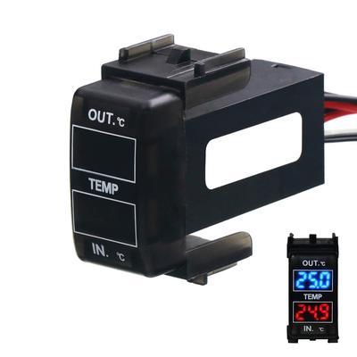 Car Double Inside / Outside Temperature Measurement Temperature Display Switch Hole Panel Mount for Nissan Nissan