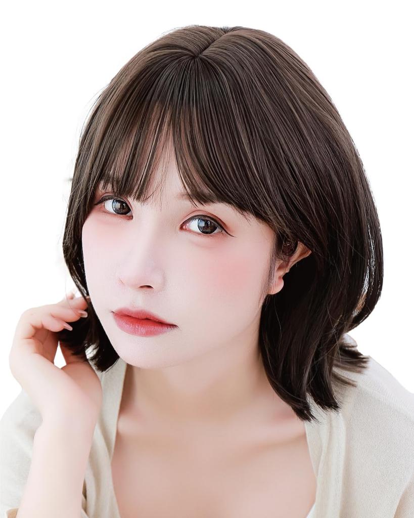 Member 2024 New Style Supervised by Top Stylists Tieable Waist Bob Wig Short Wig Latte Made with Fiber Natural Small Face Effect Peace of Mind PL