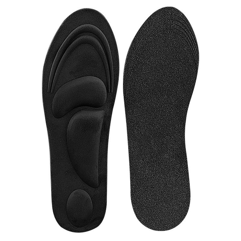 

4D Warm Sponge Insole Autumn and Winter Ultra-short Velvet Arch Support Insole Thickened Breathable Sweat Absorption Can Be Cut Full Pad Men s (40-46) чорний