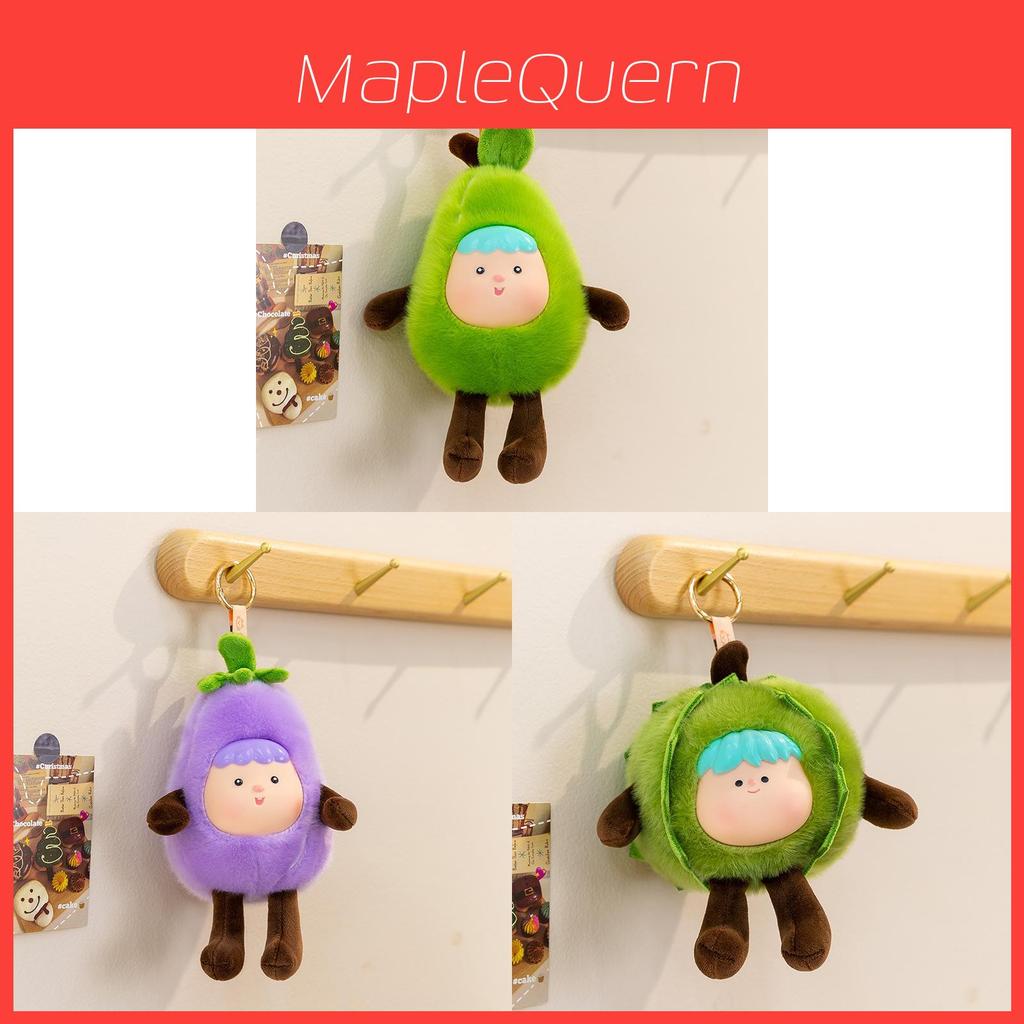 Cartoon Fruit Plush Keychain With Pp Cotton Filling For Kids And Teens