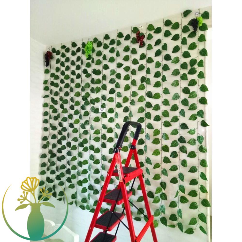 Large Green Fake Leaf Ornaments for Vines and Roof Décor