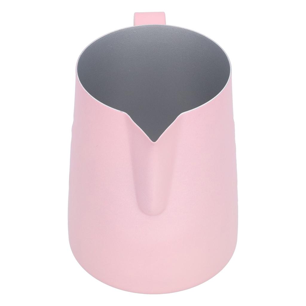 Milk Frothing Cup 304 Stainless Steel Thicken Coffee Latte Pitcher Jug 600ml Pink