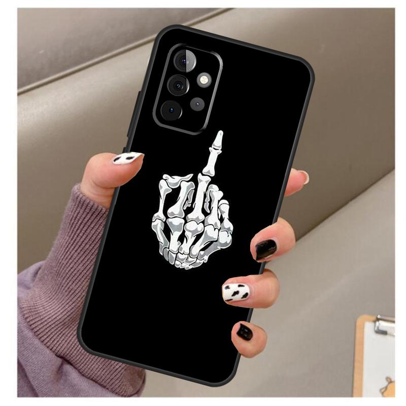 Cartoon Middle Finger For Samsung Galaxy A53 A33 A23 A13 A14 A24 A34 A54 A52 A32 A22 A12 A51 A71 A25 A15 Case