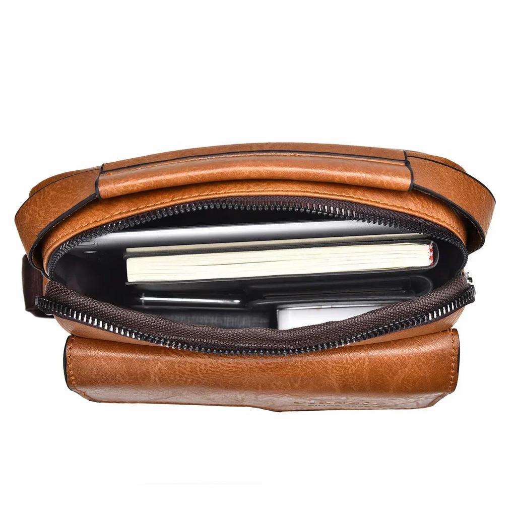 Men Crossbody Bag Men Shoulder Bags Zippers Handbags Large Capacity Artificial Leather Bag For Male Messenger Tote Bags Bolsa