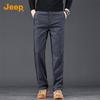 JEEP Men's Business Casual Straight-Leg Elastic Trousers