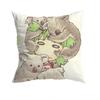 Yotsuba Anime Cartoon Pillow Case Sofa Living Room Bedroom Headboard Backrest Cushion Square Cushion Nap Time