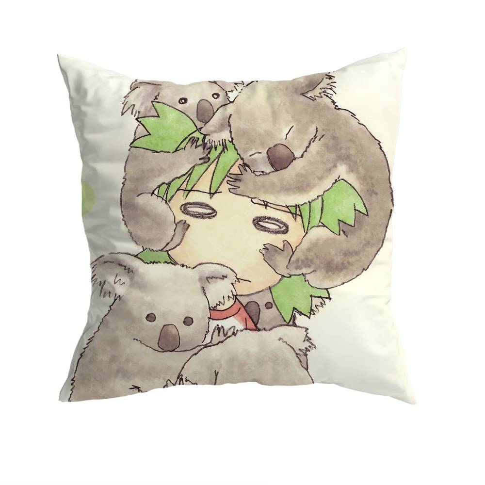 Yotsuba Anime Cartoon Pillow Case Sofa Living Room Bedroom Headboard Backrest Cushion Square Cushion Nap Time
