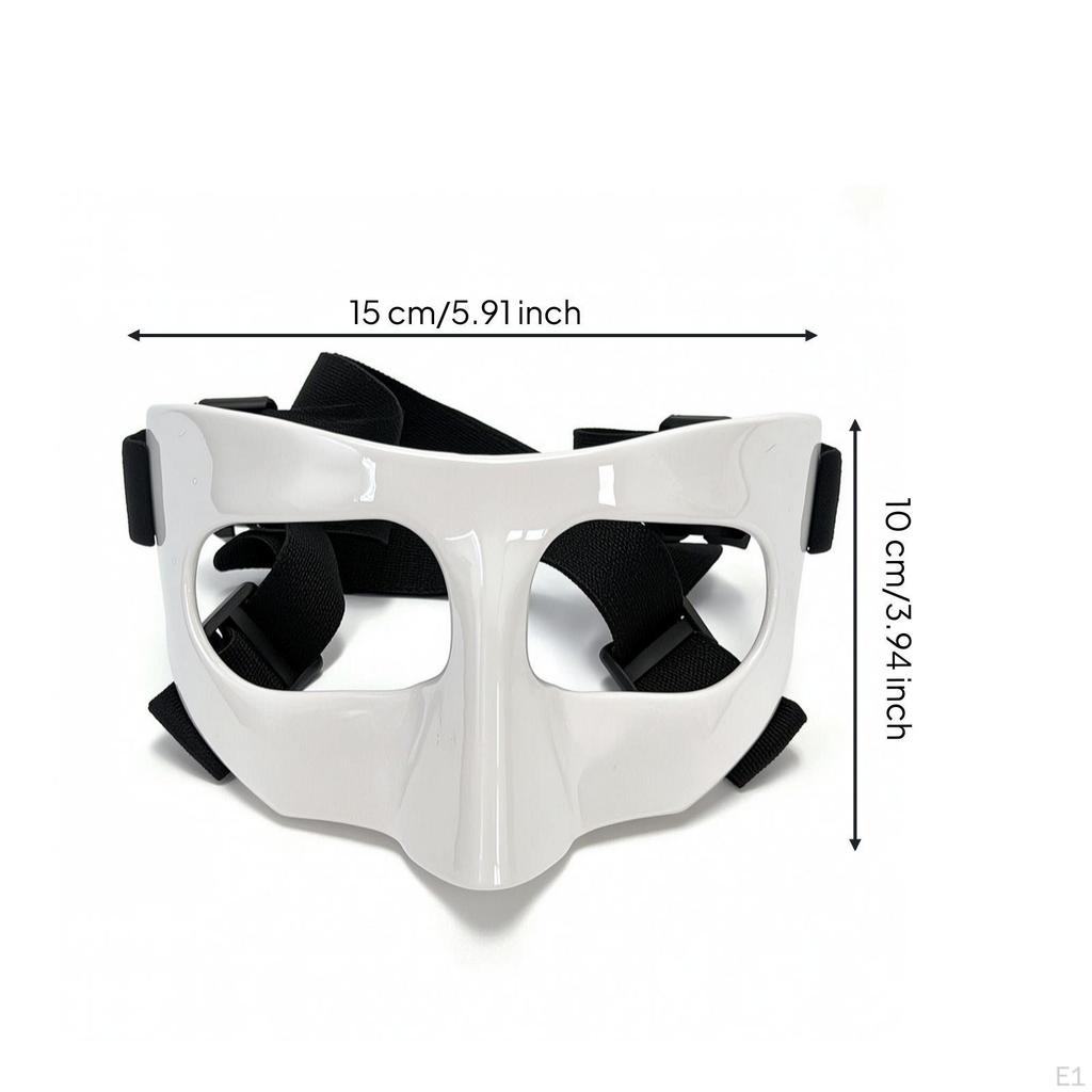 Shielded Face Guard with Cushion Pads Adjustable Basketball Cushioning Nose for
