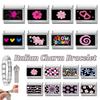Schönes schwarzes Druckdesign Hase Katze Hund Blumen Herz Y2K Italienischer Charms Glieder Passend für 9mm Edelstahlarmband DIY Herstellung