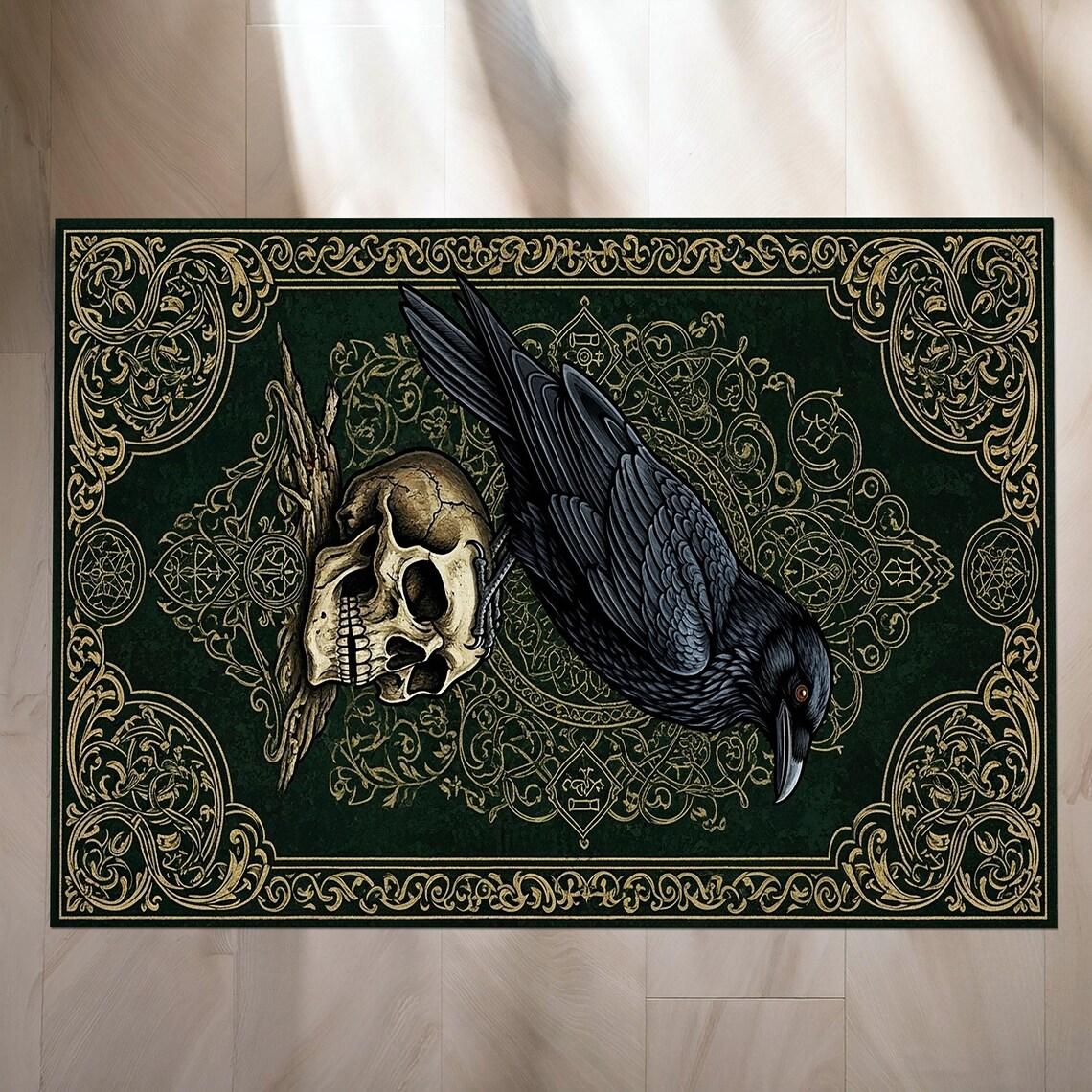 

Готический ворон ковер коврик современный ковер для гостиной журнальный столик роскошный ковер для декора комнаты идеальные стильные пространства 40X60cm