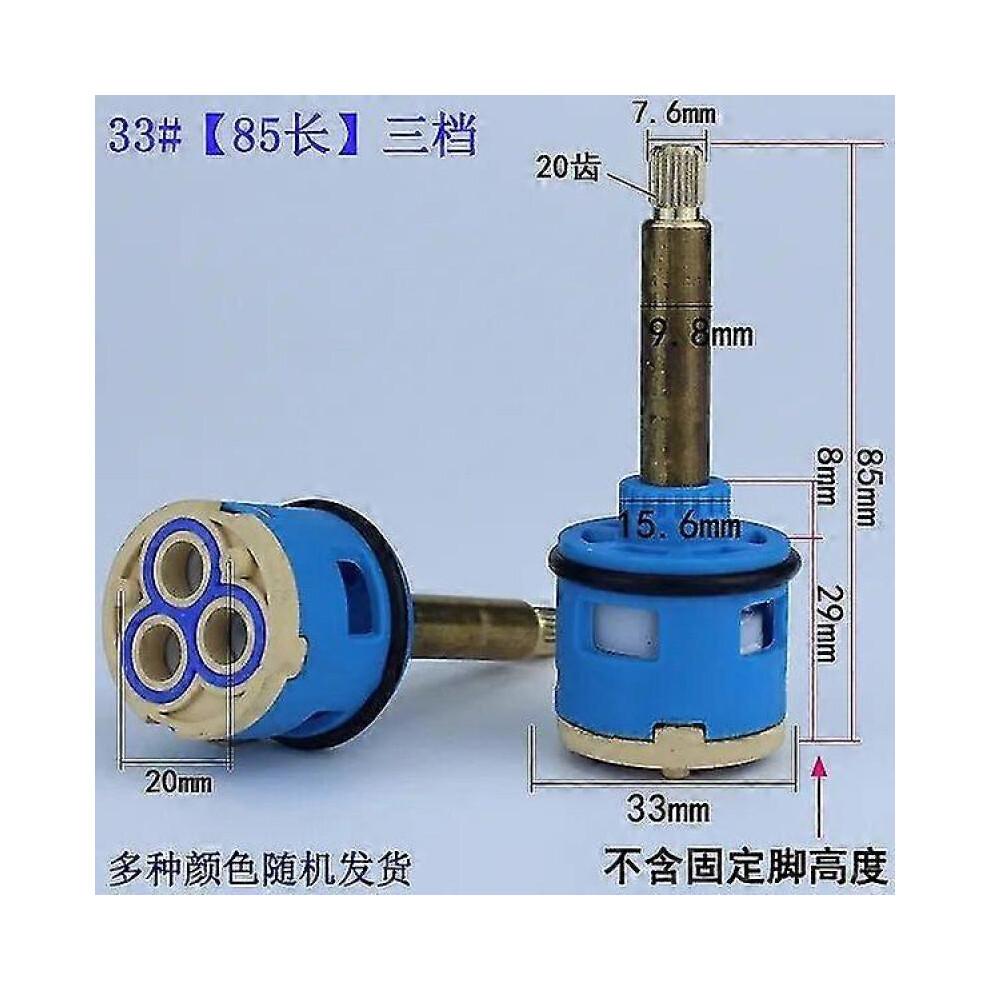(33mm Dia. 3P 85mm L) 1pc Watersaving Replacement Ceramic Spool Water Mixer Shower Room Faucet Cartridge Tap Replace Valve Kitchen Bathroom Accessorie