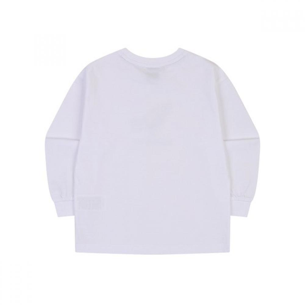 KANGOL KIDS Graphic PoinT Long Sleeve T shirT Sa 0210 whiTe