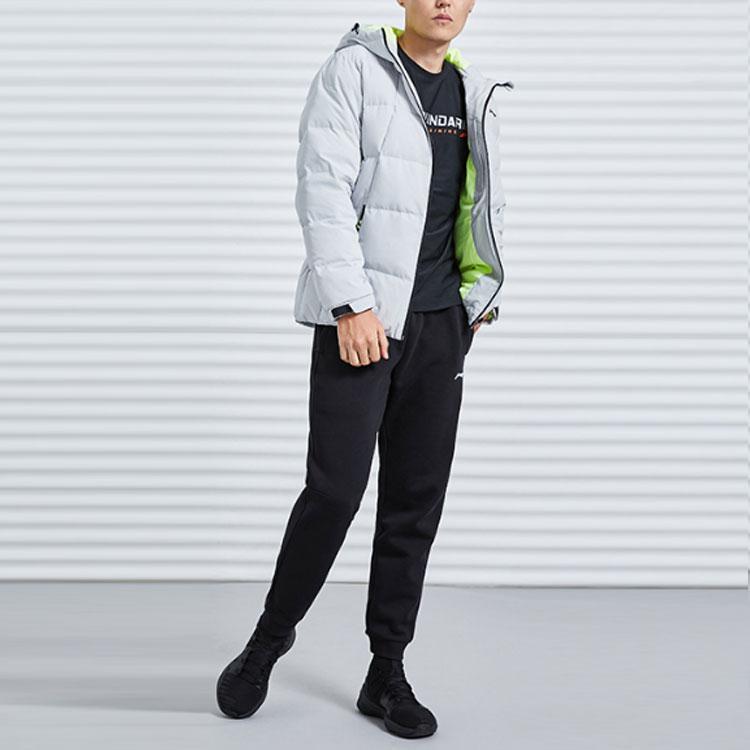 Li-Ning Training Series Tapered Casual Knit Sports Pants Men Bottoms Black AKLSG35-1