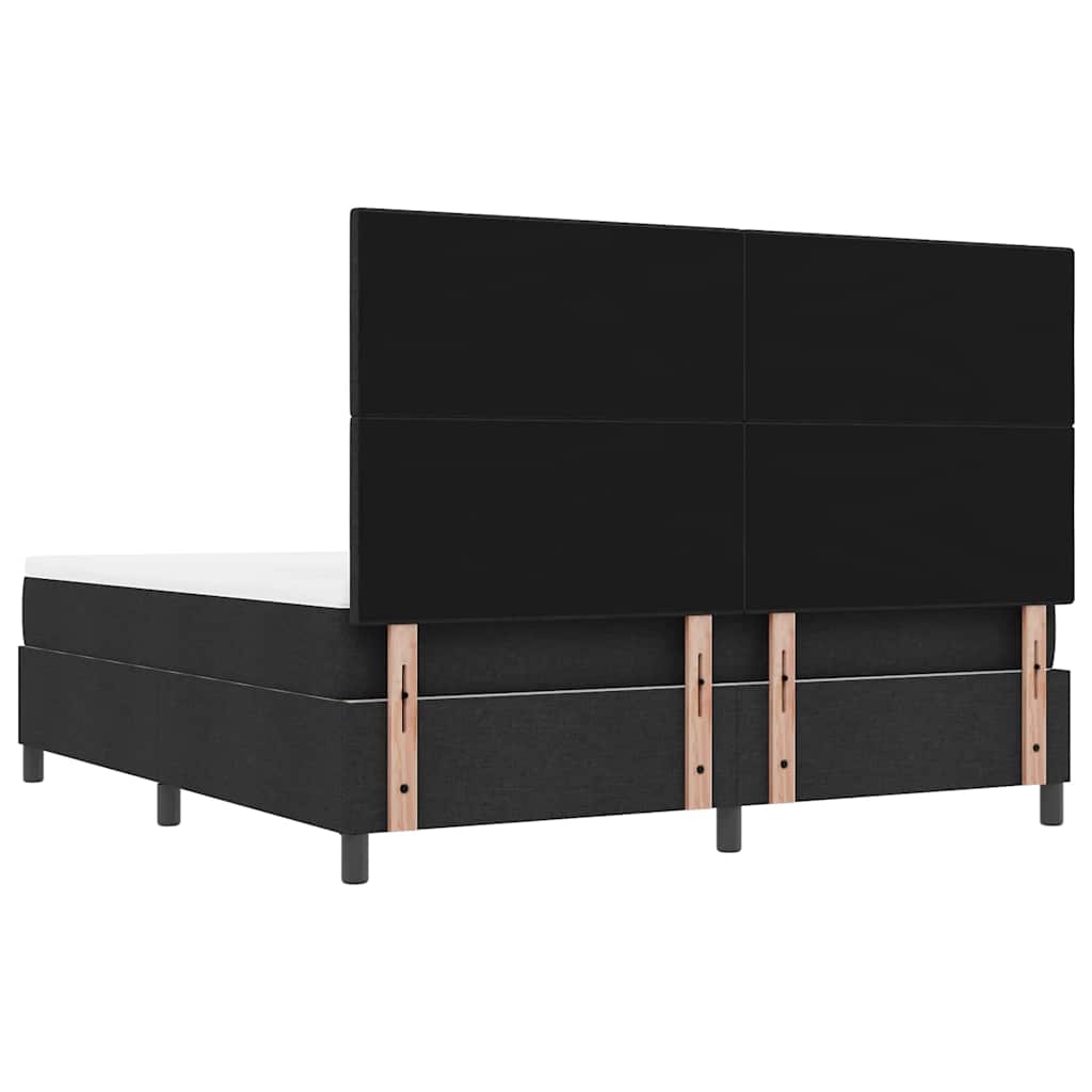 Box Spring Bed with Mattress Black 180 x 200 cm Fabric