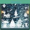 Christmas Window Decorations With Static Cling Design And White Christmas Balls For Retail