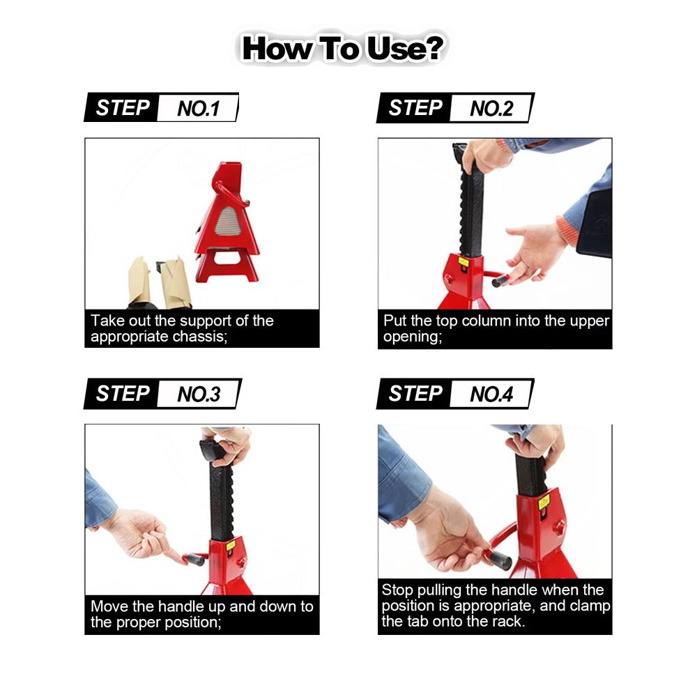 3Ton Car Wheel Lifting Jack Stand Axle Stands Floor Jack Heavy Duty Safety Repair Lifting Stand Car Tire Stand Support Frame