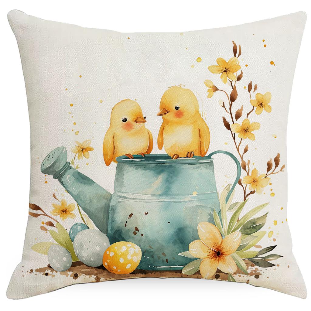 New Easter Pillowcase Country Cartoon Rabbit Easter Egg Pillowcase Sofa Cushion Pillowcase