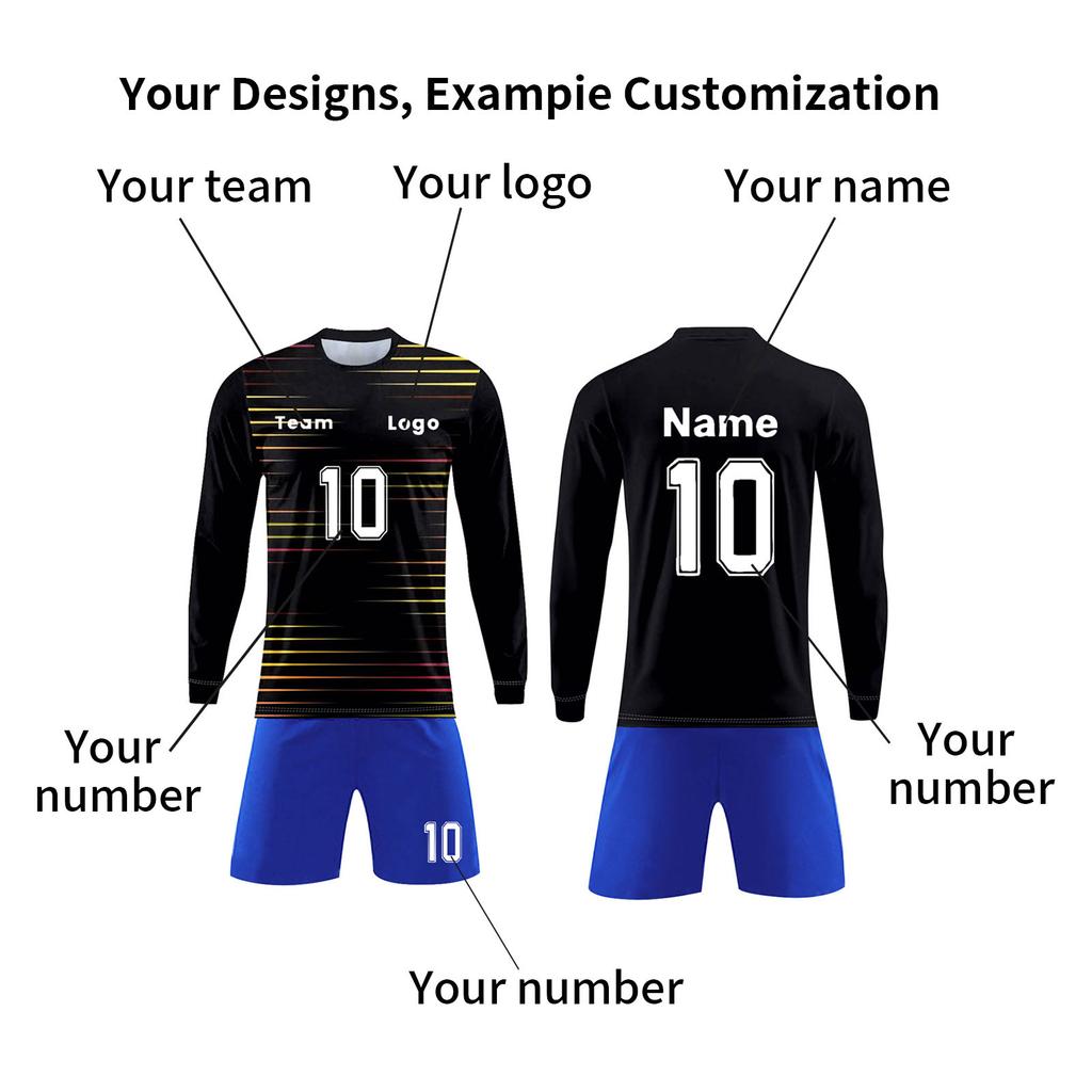 Conjunto personalizado de dos piezas de fútbol para adultos y niños