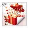 Glass Door Stickers Christmas Elf Gift Box Static Window Clings Reusable Stickers Holiday Removable Festive Ornaments Candy Cane Snowflake for Home