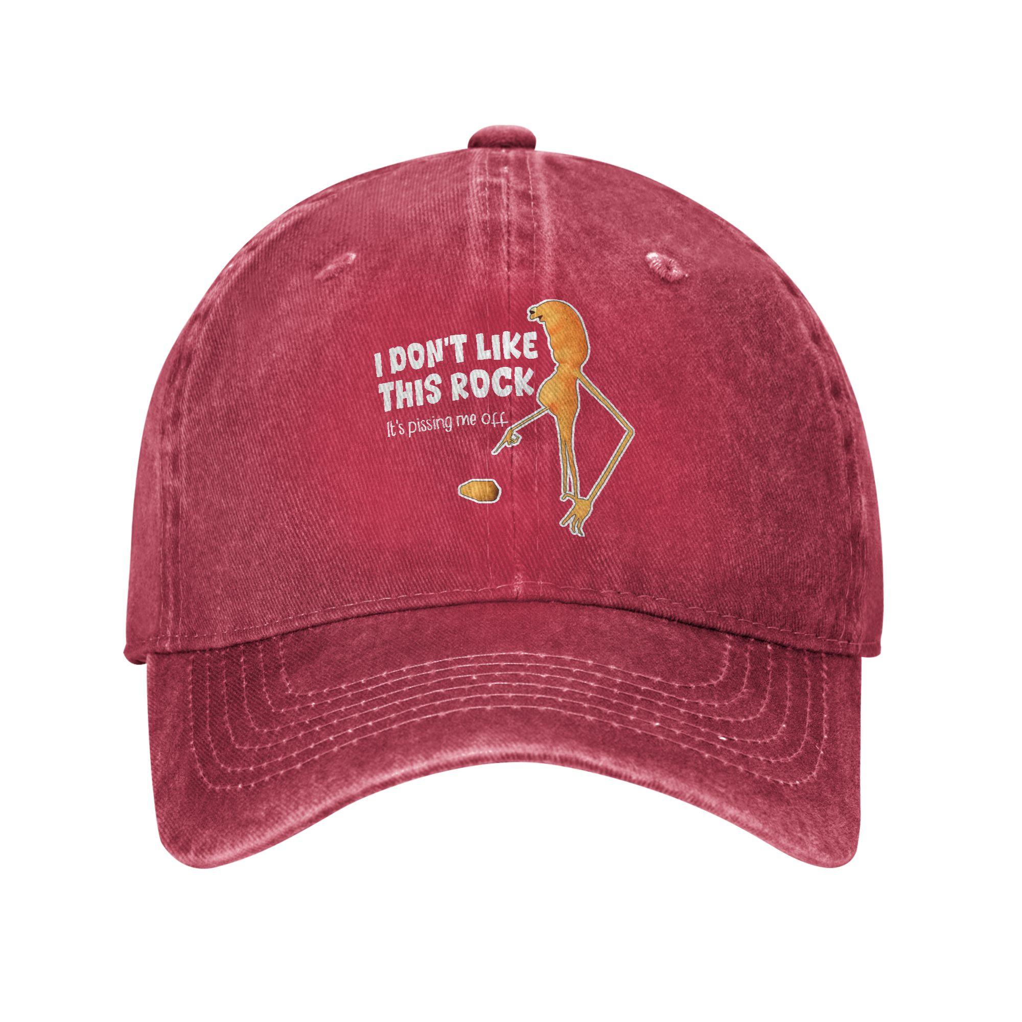 

Marcus The Worm I Don t Like This Rock Unisex Baseball Caps Distressed Denim Caps Hat Retro Outdoor Unstructured Soft Sun Cap One Size