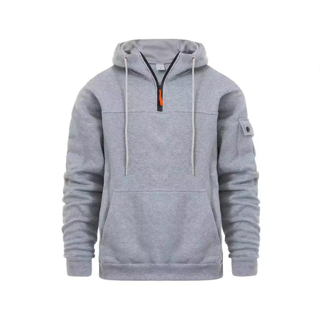 Frühlings- und Herbst Herren Lockerer Hoodie Hoodie Halbreißverschluss Pullover Herren Sport- und Freizeit-Hoodie
