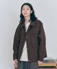Malen Unisex Oxford Bomber Jacket Brown