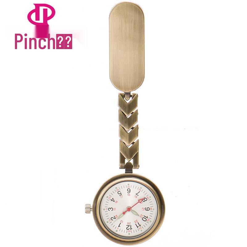 Engraved Women's Nurse Pendant Brooch Watch for Medical Use