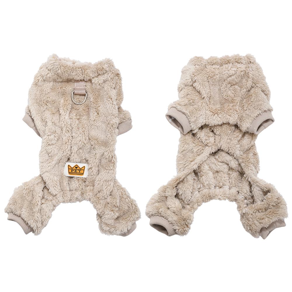 Warm Soft Dog Jumpsuits For Small Medium Dogs Cats With D-ring Puppy Sweater Clothes Schnauzer Chihuahua Yorkshire Coat Costume