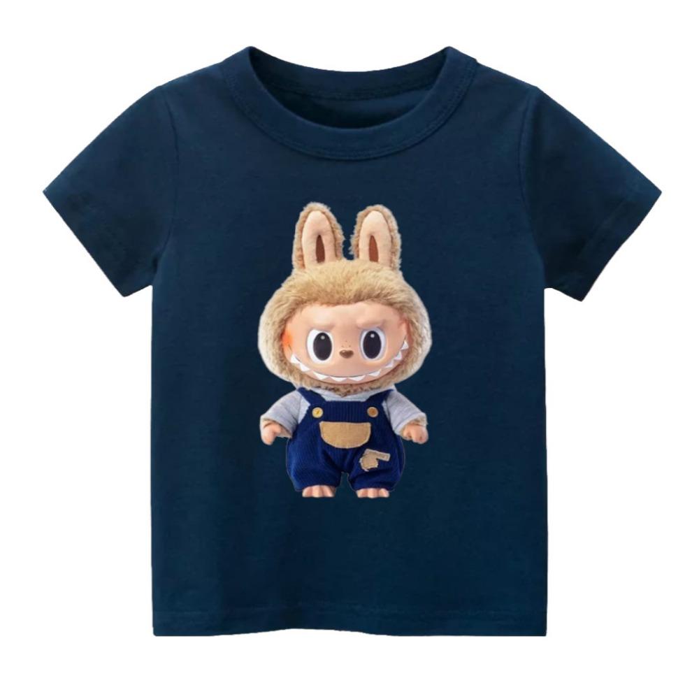 Labubu Cloth Printed Short-sleeved Casual Style T-shirt for Men and Women