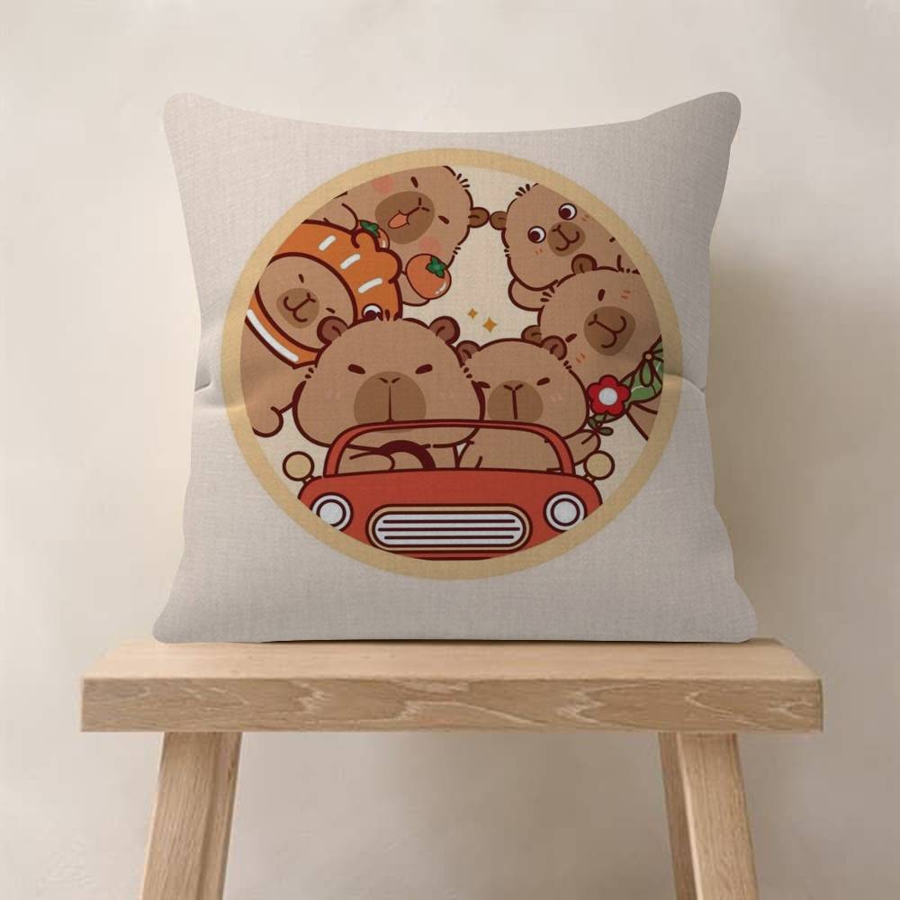 Anime CCapybara Cartoon Cute  Personalized Pillow Cover Kids Bedroom Wild Party Decor Pillowcase kid Birthday shower Gift